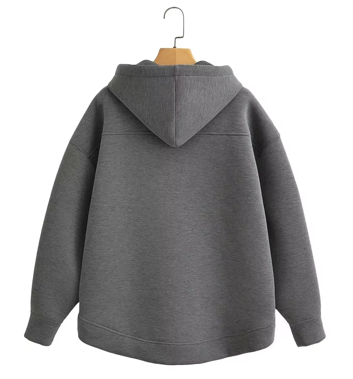 Zoé | Sweat à capuche zippé oversize